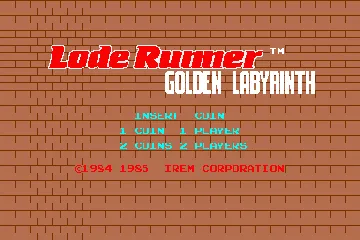 Lode Runner III - The Golden Labyrinth screen shot title